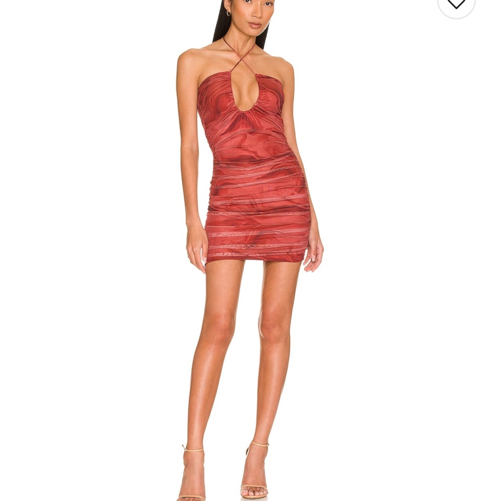 Revolve chelsey ruched mini dress